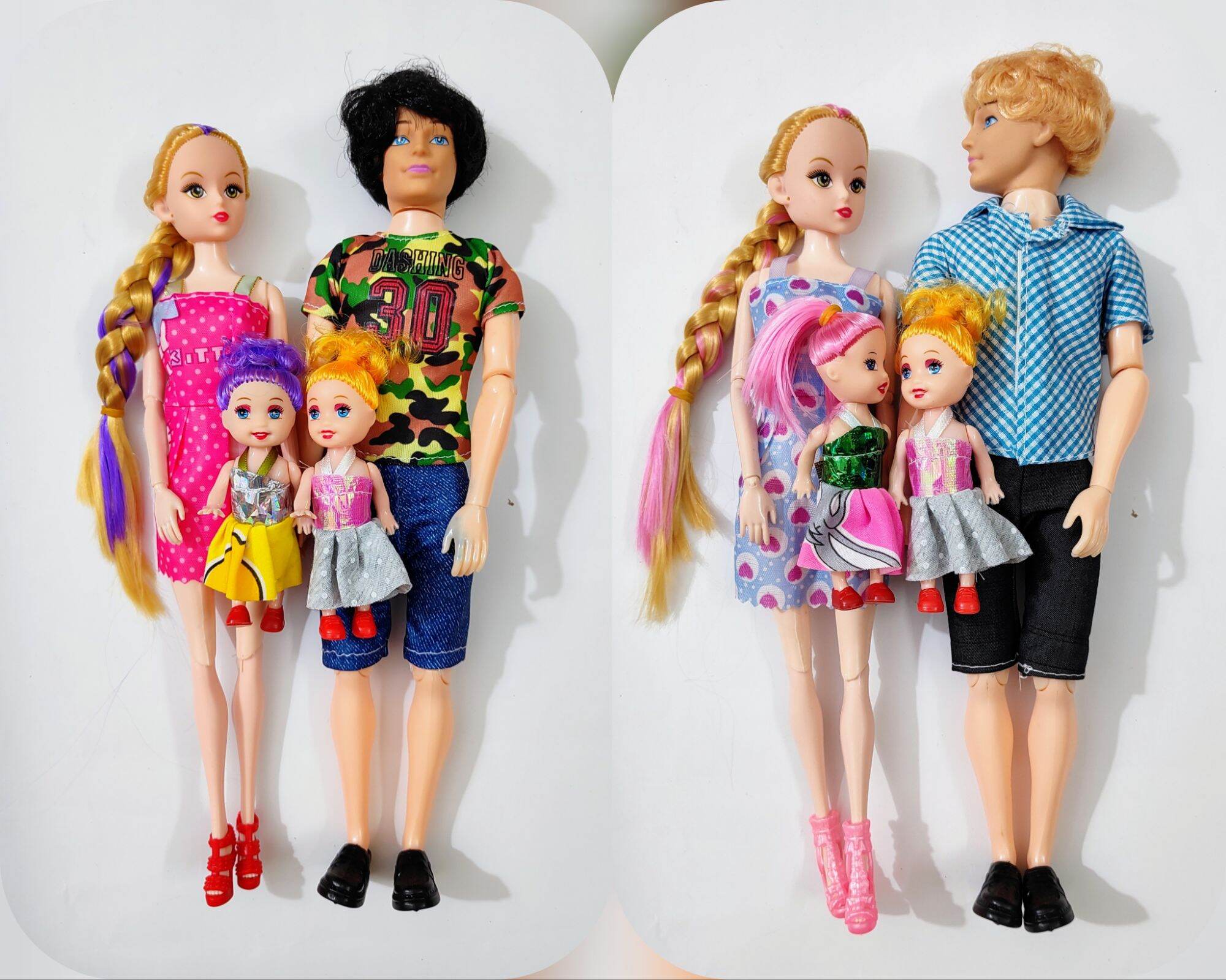[HCM]SET BÚP BÊ GIA ĐÌNH HẠNH PHÚC TÓC THẬT