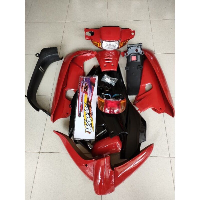 Dàn áo Wave 110 màu đỏ đen, đỏ bạc