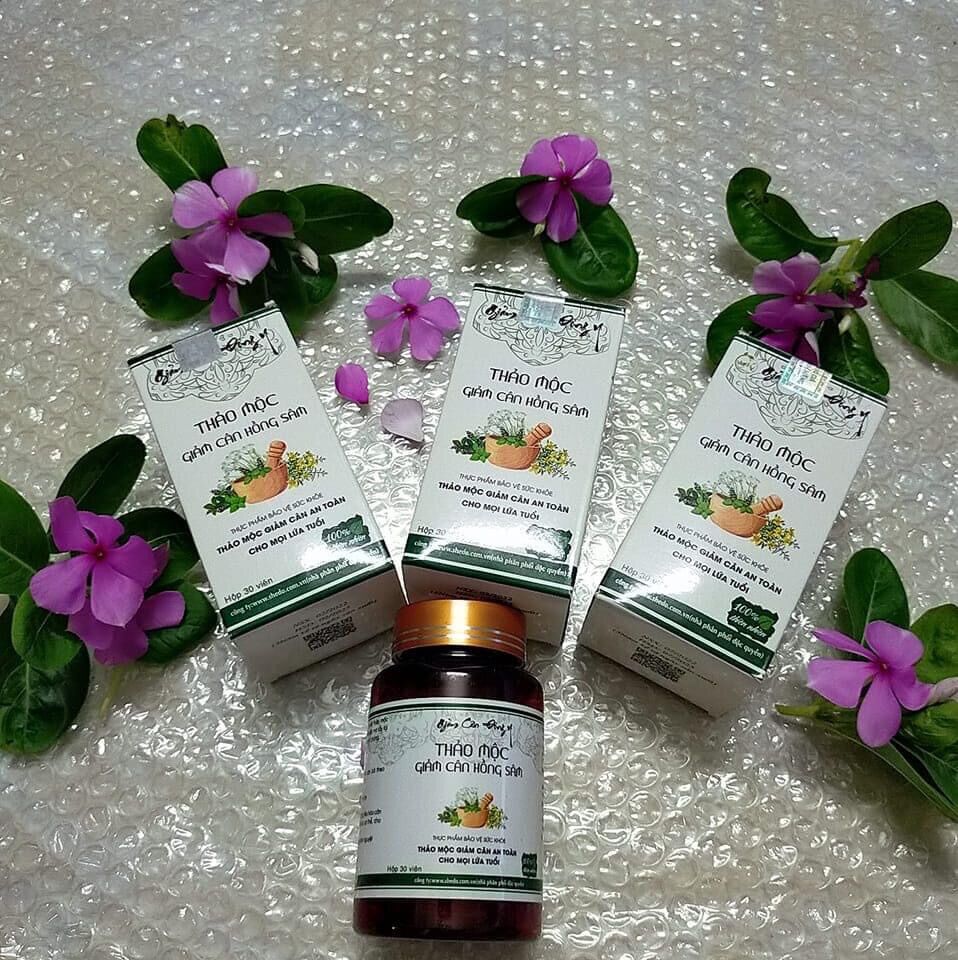 [HCM] viên uống giảm cân thảo mộc hồng sâm saffron hủy mỡ