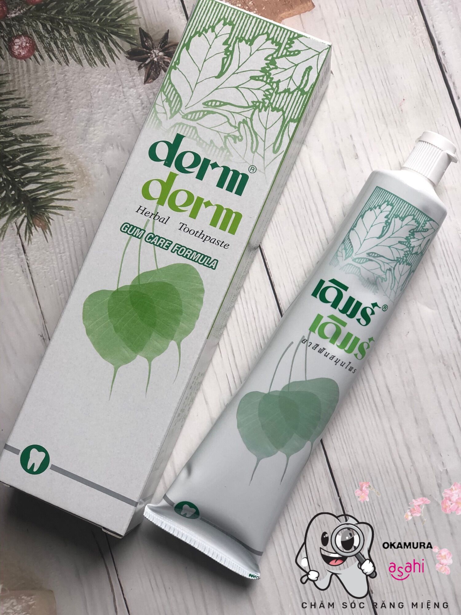 Kem Đánh Răng Thảo Dược DERM DERM 160g Thái Lan