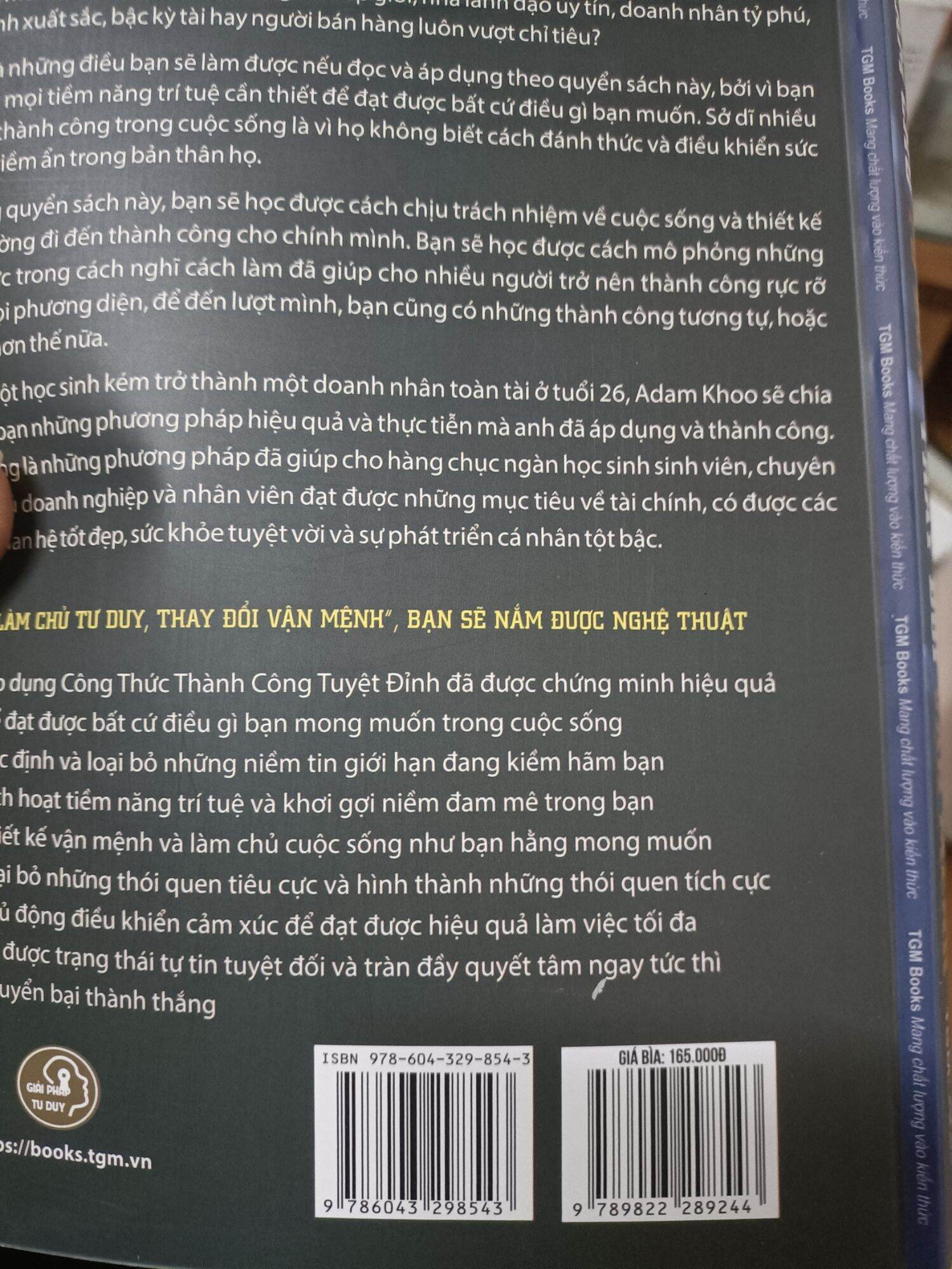 Sách-Làm chủ tư duy thay đổi vận mệnh