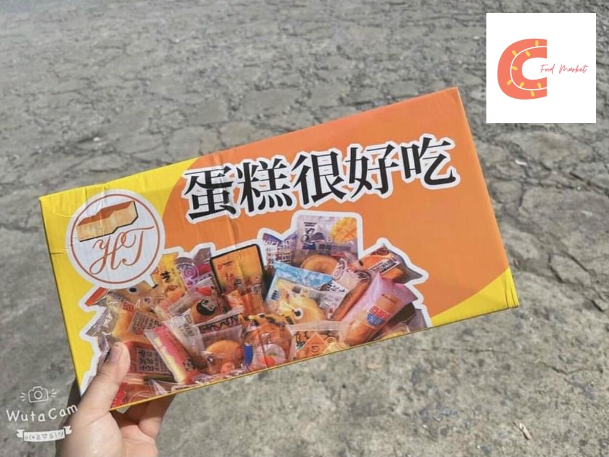 Thùng 2kg bánh tươi Đài Loan mix sẵn - Đồ ăn vặt Đài Loan