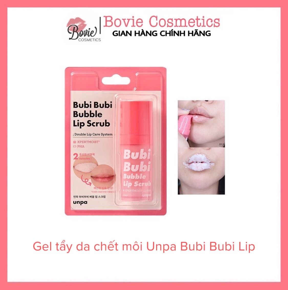 Gel tẩy da chết môi Unpa Bubi Bubi Lip