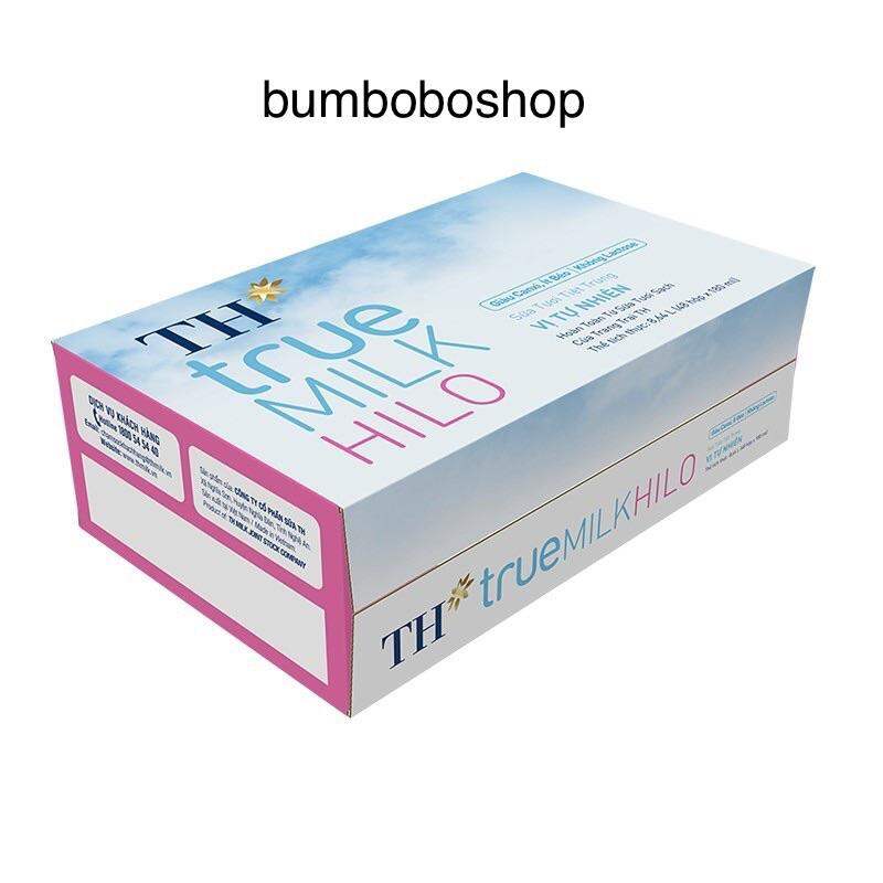 thùng sữa tươi tách béo Hilo của TH TRUE MILK (48 hộp x180ml/hộp)
