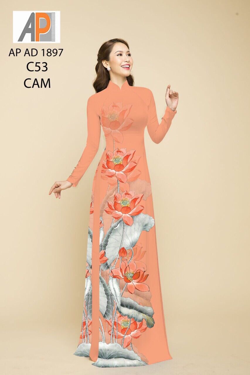 Vải áo dài in hoa sen