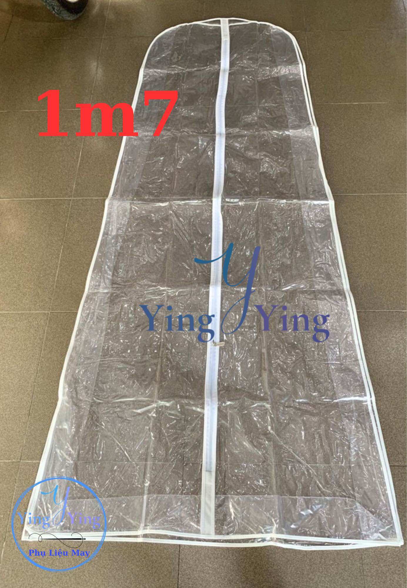 Túi đựng váy cưới, đầm cưới, túi bọc bảo vệ đồ chống bụi dài 1m7