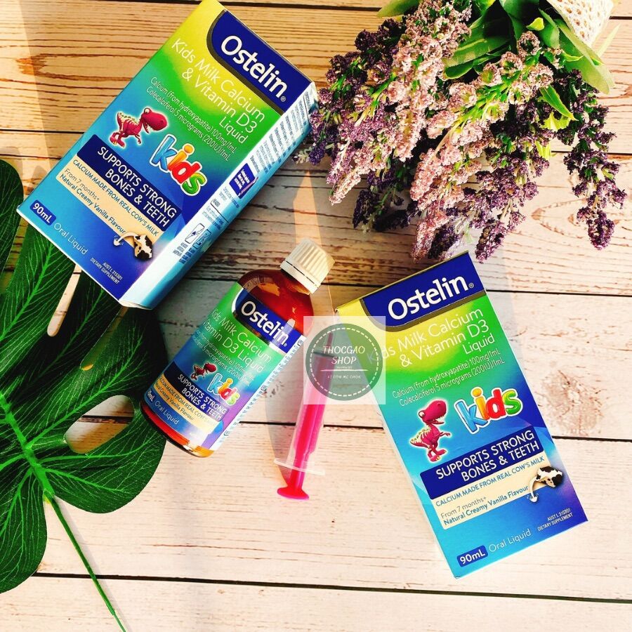 Sản phẩm Canxi milk và vitamin D3 Ostelin khủng long 90ml