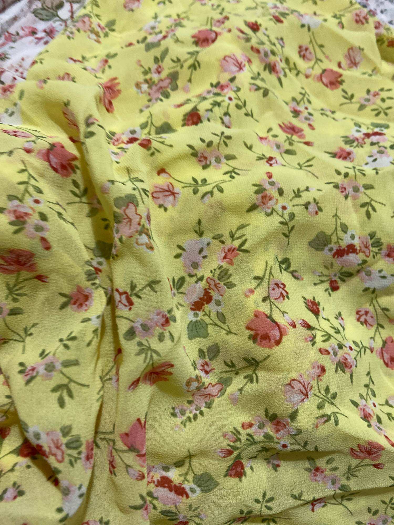 65cm vải von hoa xinh (Tặng lót) chất mềm mịn khổ 1m5(L8)
