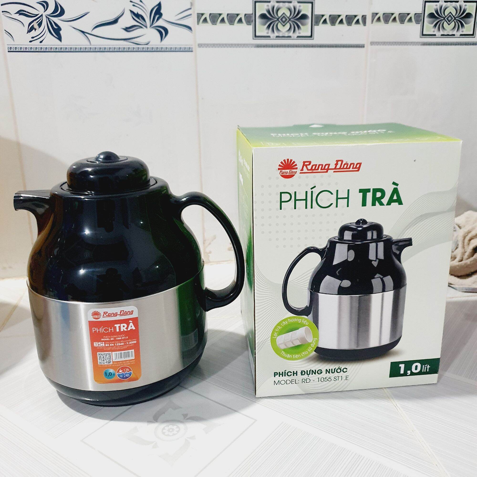 Phích Trà Rạng Đông inox, nhựa 1lit