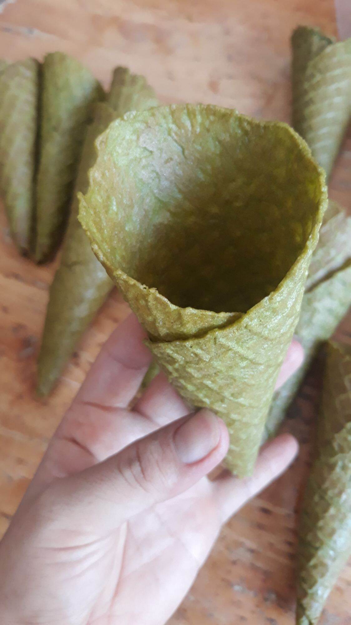 Bịch 5 cái bánh ốc quế Matcha ăn kem
