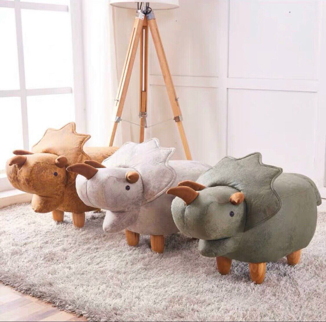 Ghế đôn hình thú có hộc, không hộc hình khủng long, voi, hà mã, nai, cừu