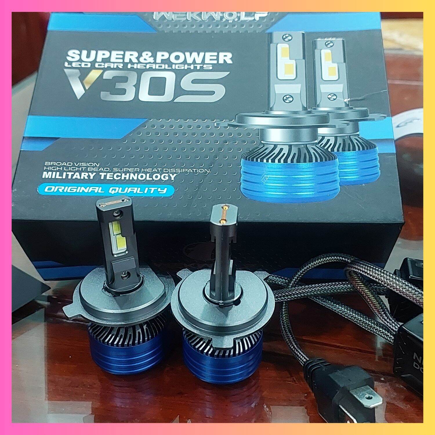  Pha led V30s Siêu sáng với 24 chipled có đầy đủ các chân H4 H7 H11 9005 9006  Giá 1 bóng  Đèn Pha Phụ Tùng 