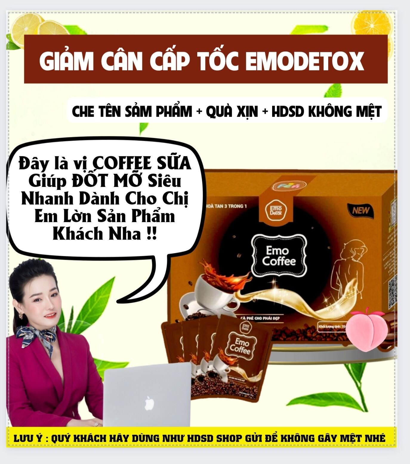 COFE Giam Can Cap Toc Em0 Detox. 