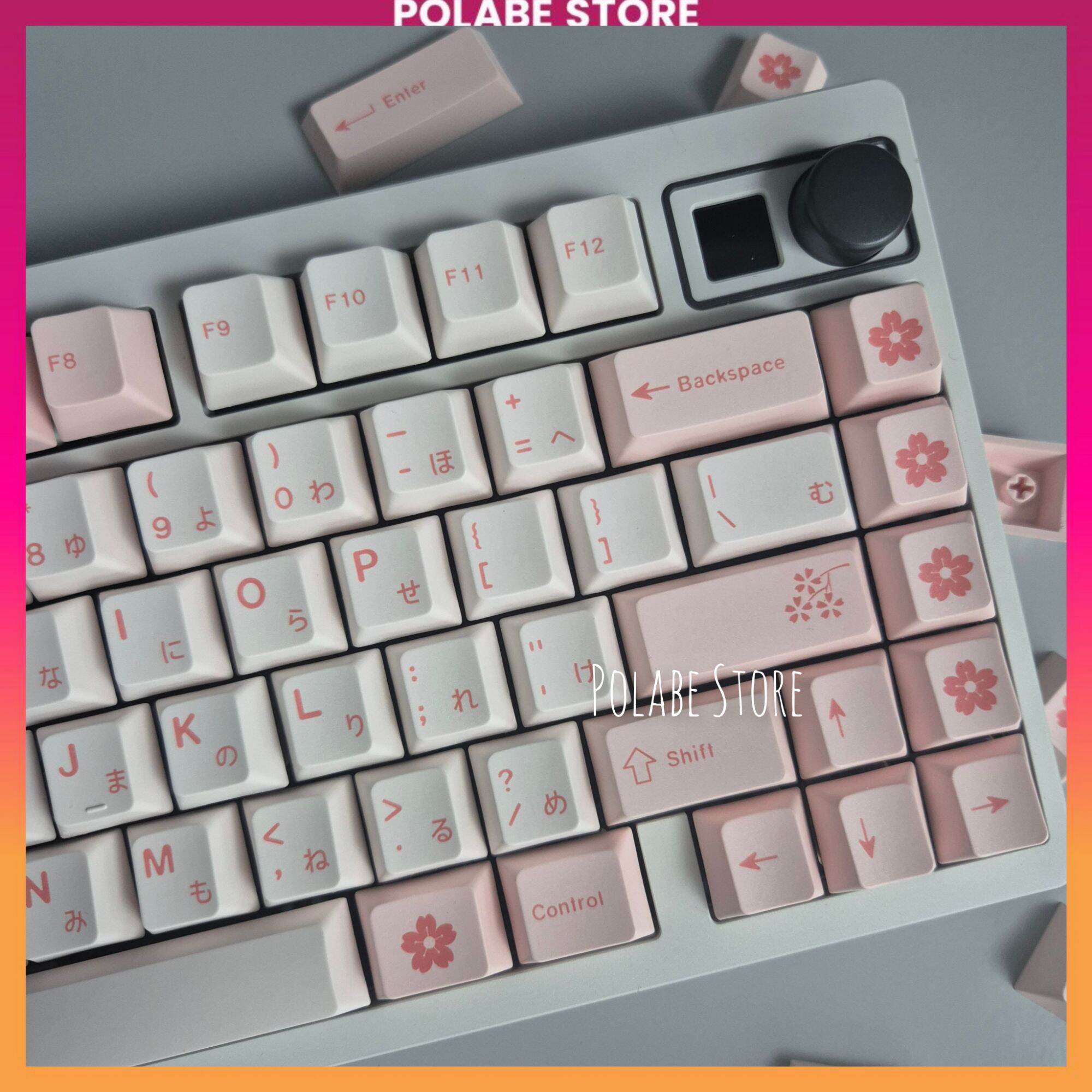 Keycap Darling Blossom Cherry profile bàn phím cơ Polabe Store Keycap PBT Dyesub