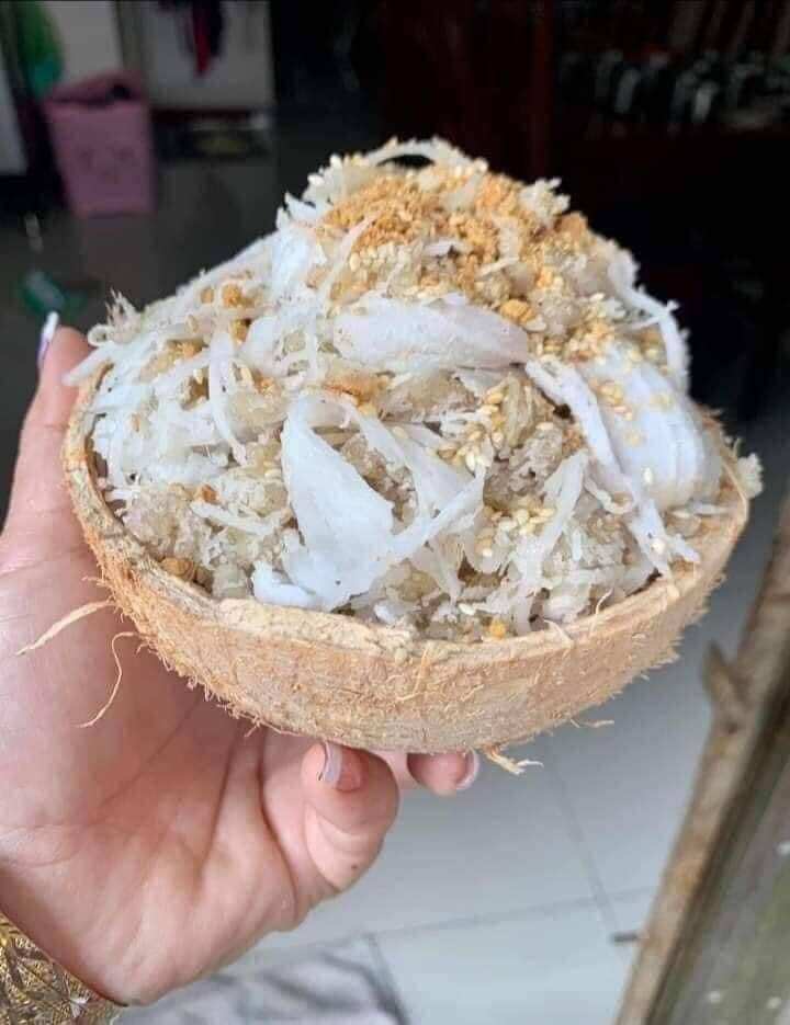 Cốm dẹp trà vinh -ngon- phần 5-6 người ăn - về tự trộn với dừa