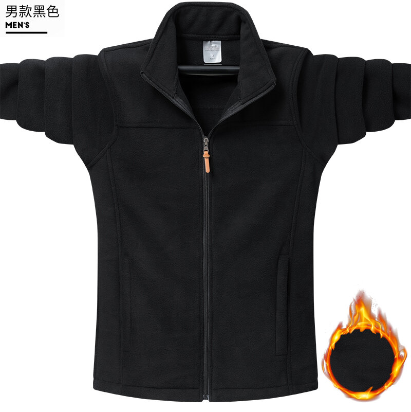 Unisex Dày Dặn Ấm Áp Lông Cừu Áo Khoác Chống Gió Cổ Đứng Tất Cả Các Trận Đấu Thoải Mái Đống Áo Khoác Dành Cho Các Cặp Đôi Mặc Giải Trí Ngoài Trời