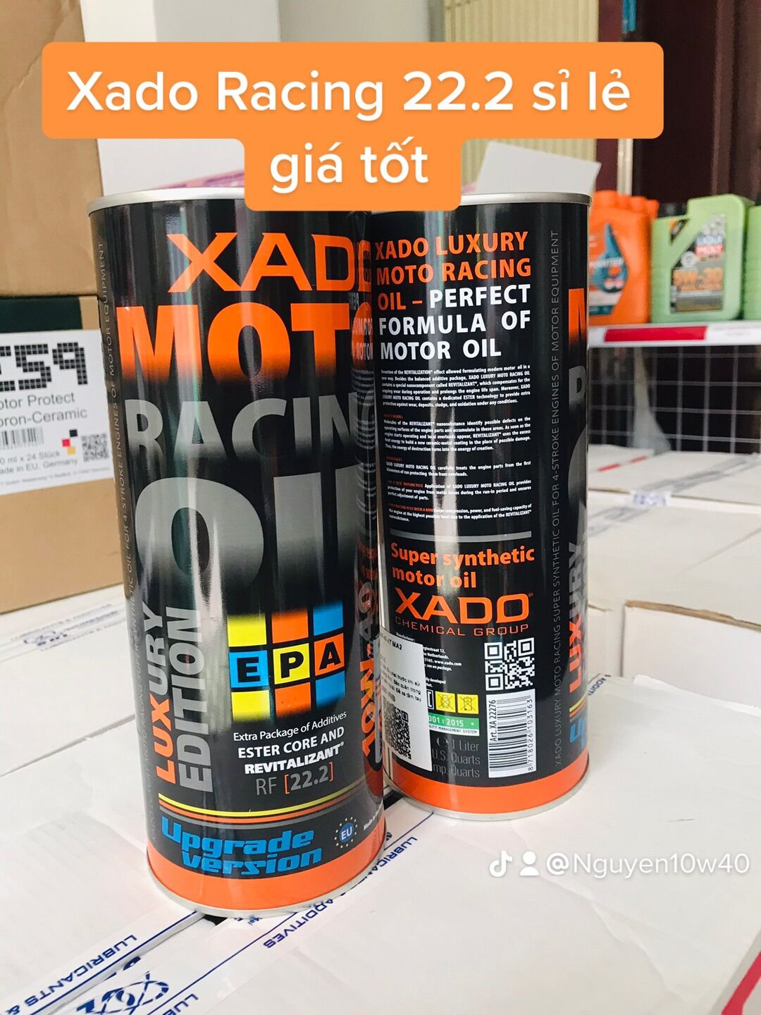 Nhớt Xado Luxury 10w40 1L (Upgrade version RF 22.2)