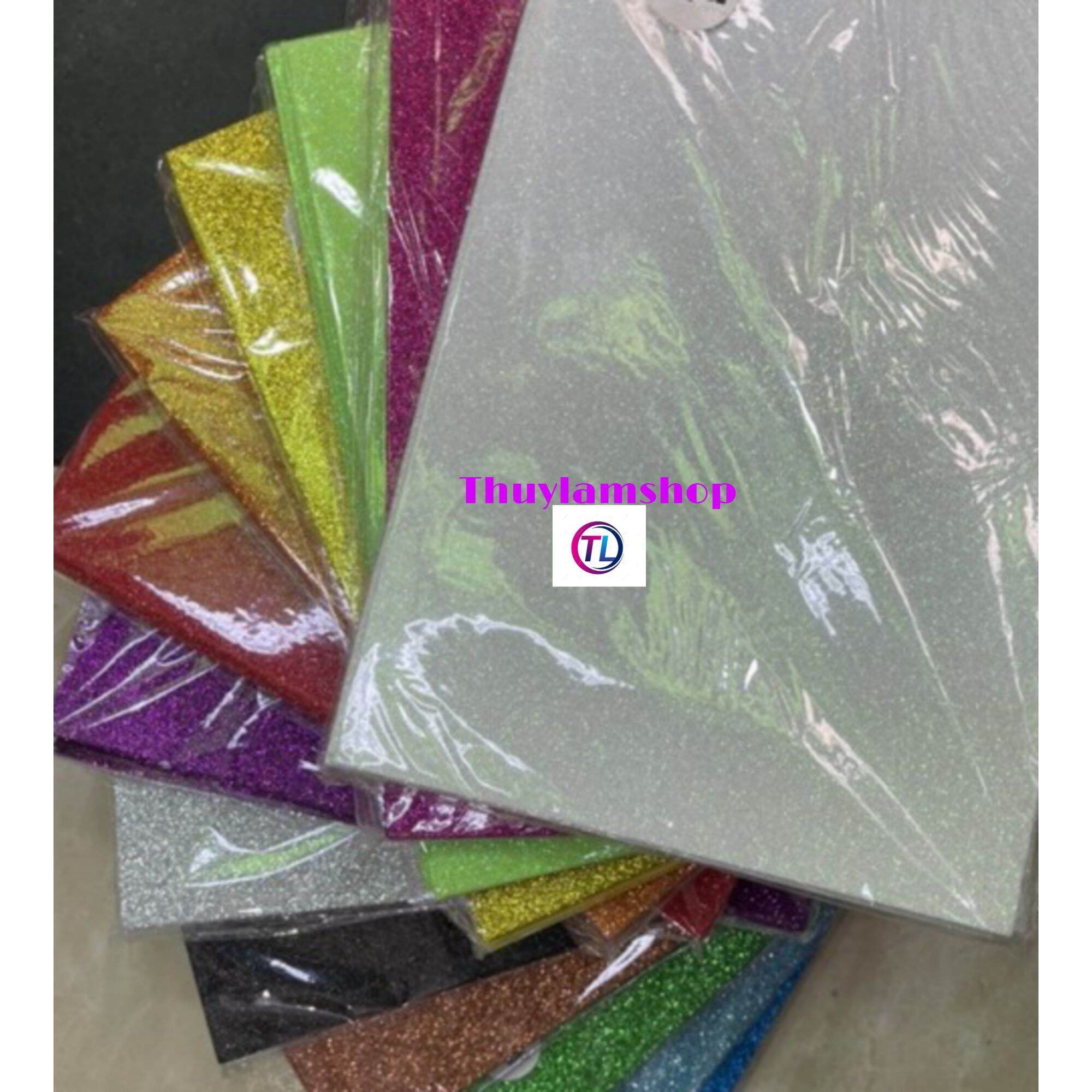 Xấp 10 miếng xốp bitis khổ A4 hàng dày đẹp loại 1 có đủ màu làm handmade