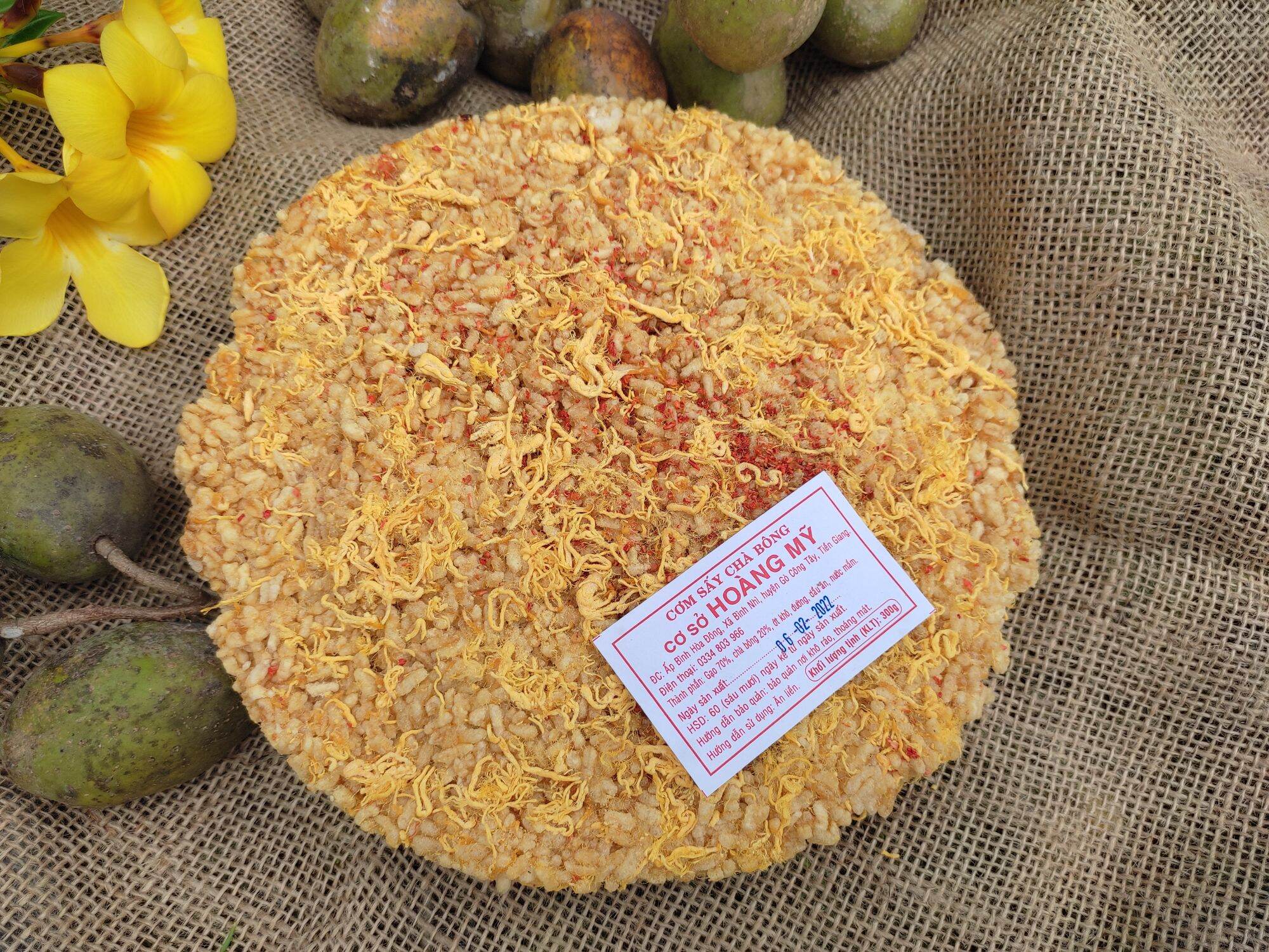 Cơm sấy chà bông sốt mắm ớt size 25cm 300g (Cơm sấy giòn ít dầu không phải chiên)
