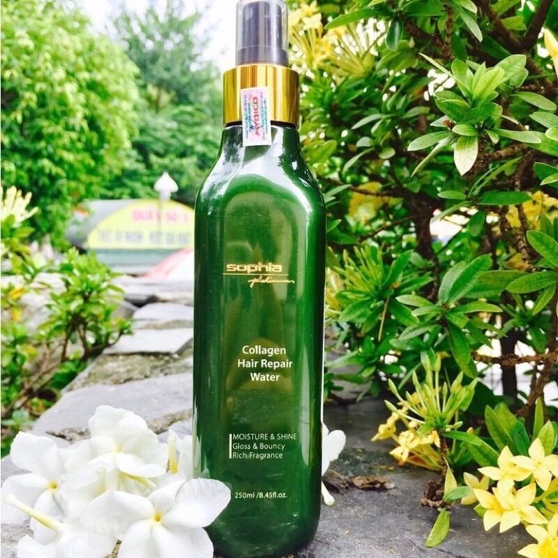 Xịt dưỡng phục hồi tóc Collagen Xanh 250ml