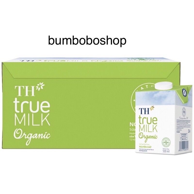 Thùng 12 hộp sữa TH true milk organic 500ml/hộp