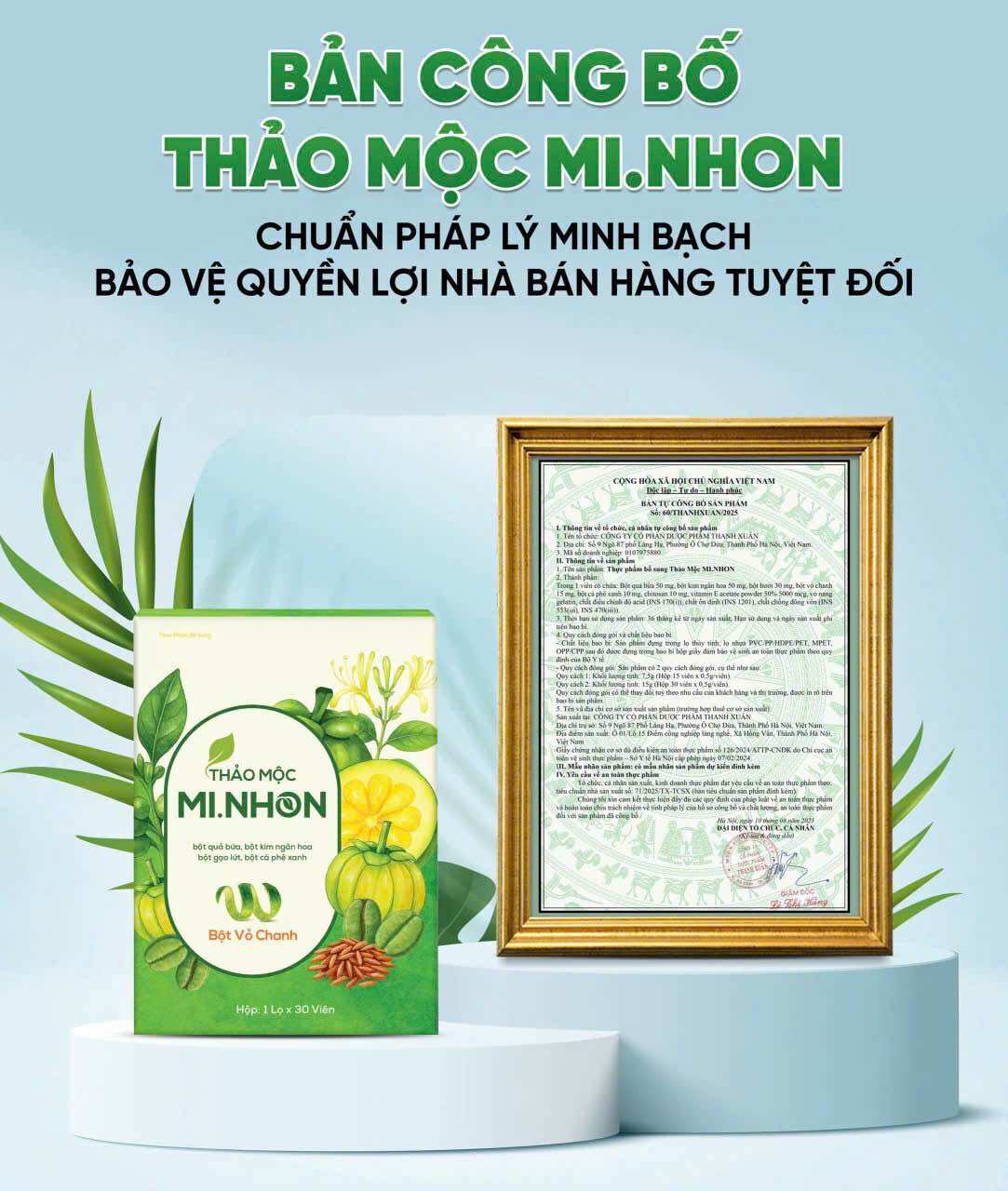 Giảm cân MI NHON MẪU MỚI CỦA TIẾN/HẠNH vip x2 hộp 30 viên Hàng Chính Hãng