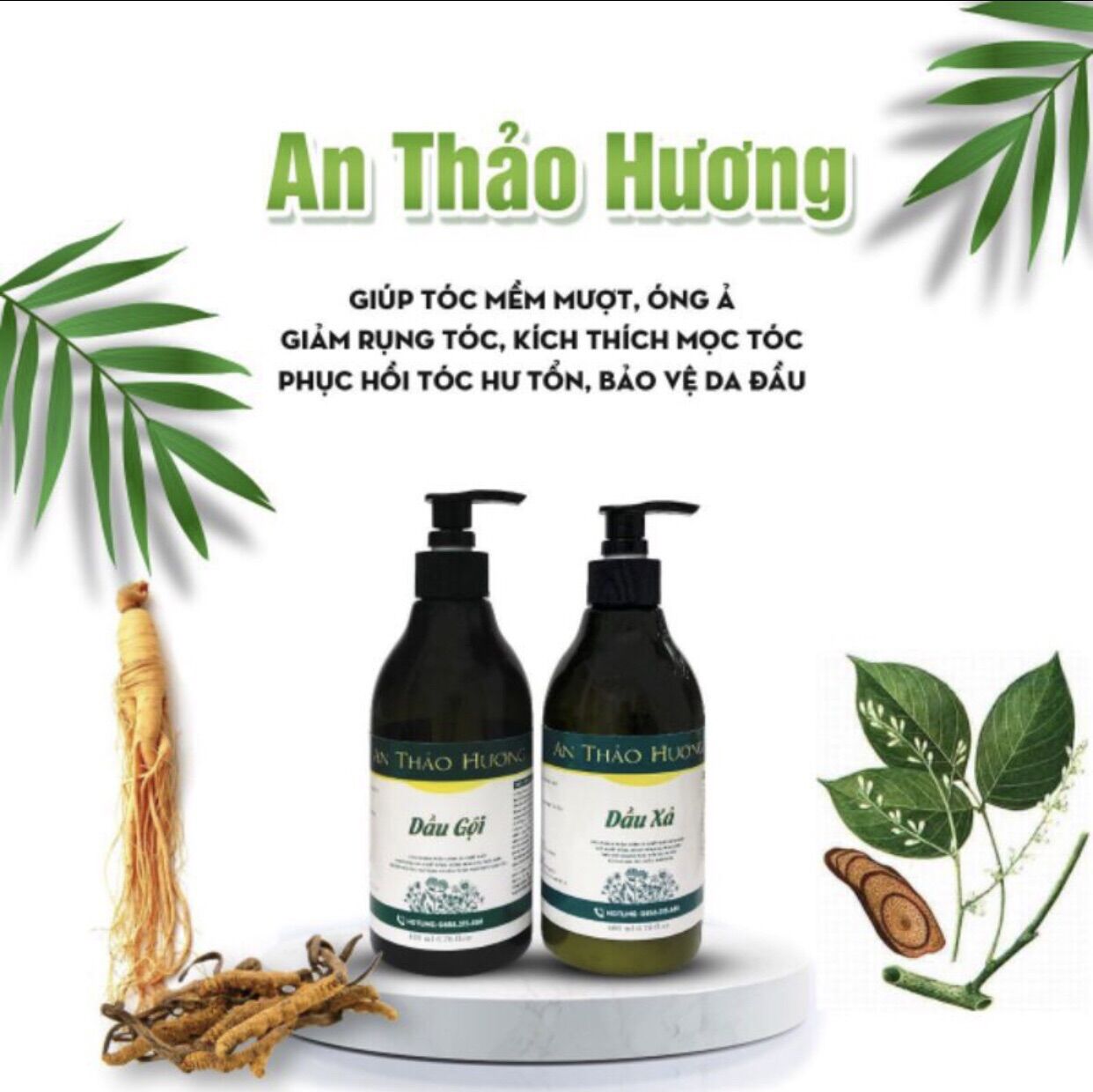 Combo dầu gội và xả An Thảo Hương