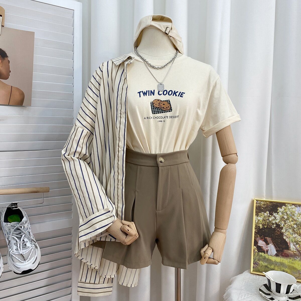 Quần Short Xếp Ly Lưng Cao Thun Sau 306