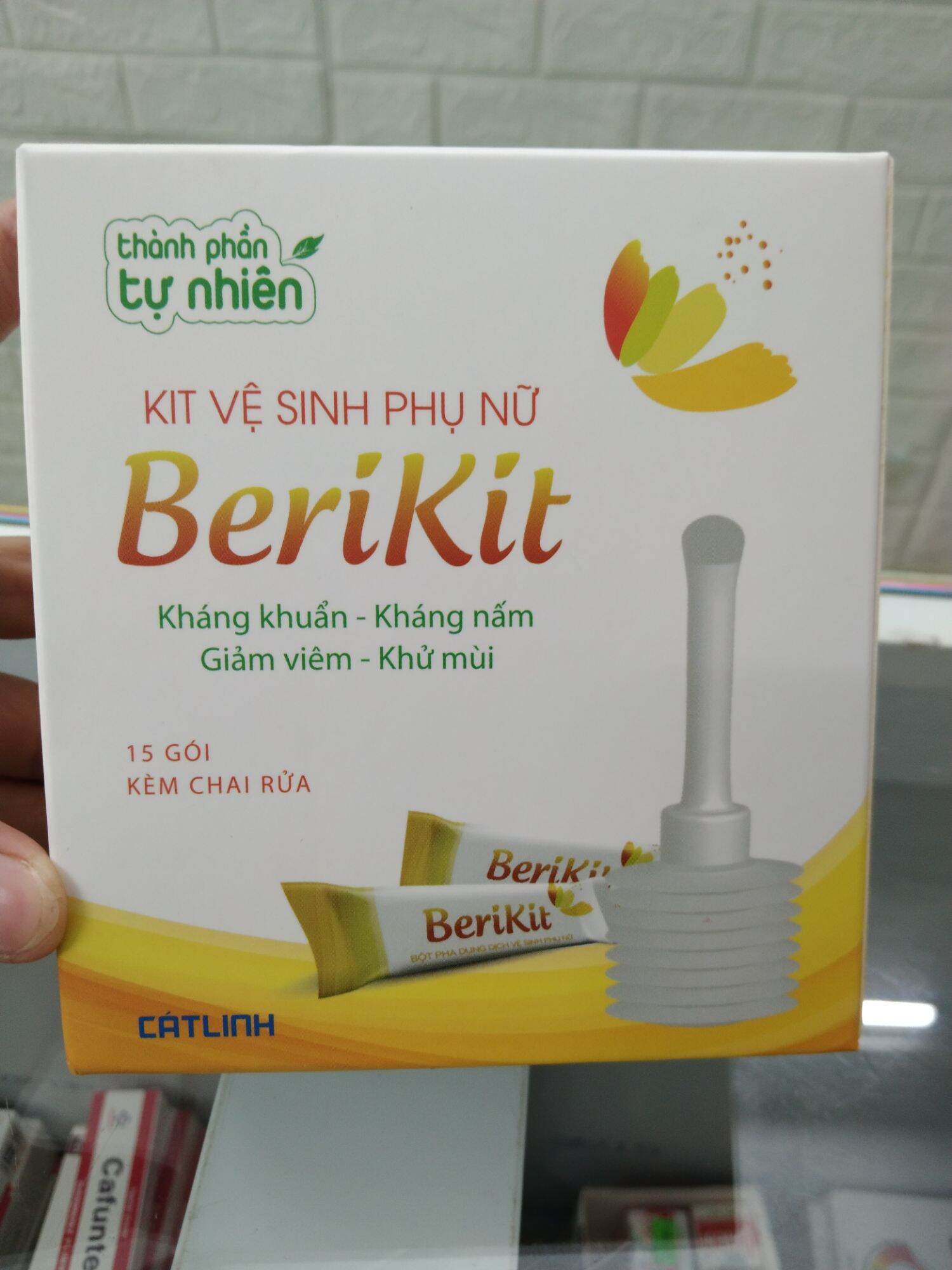 Bộ kit vệ sinh phụ nữ berikit - kháng khuẩn - kháng nấm - giảm viêm - khử mùi khó chịu do viêm nhiễm phụ khoa