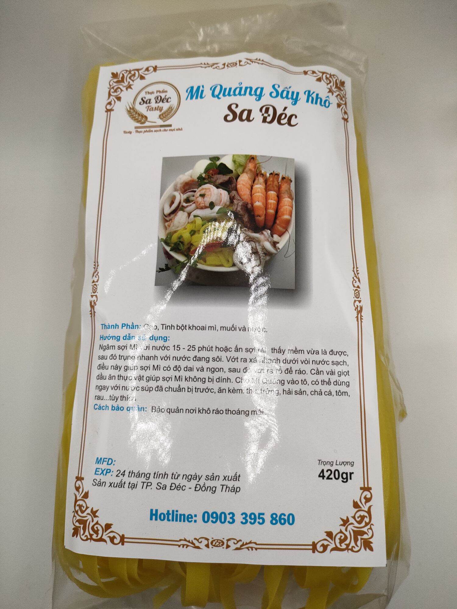Mì Quảng Sấy Khô XK 420gr