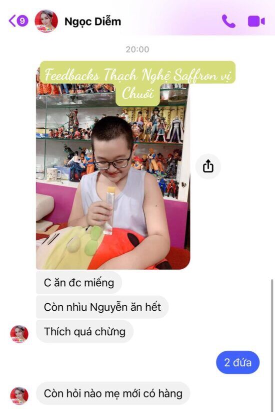 Thạch nghệ Saffron vị chuối 247 hộp 7 gói