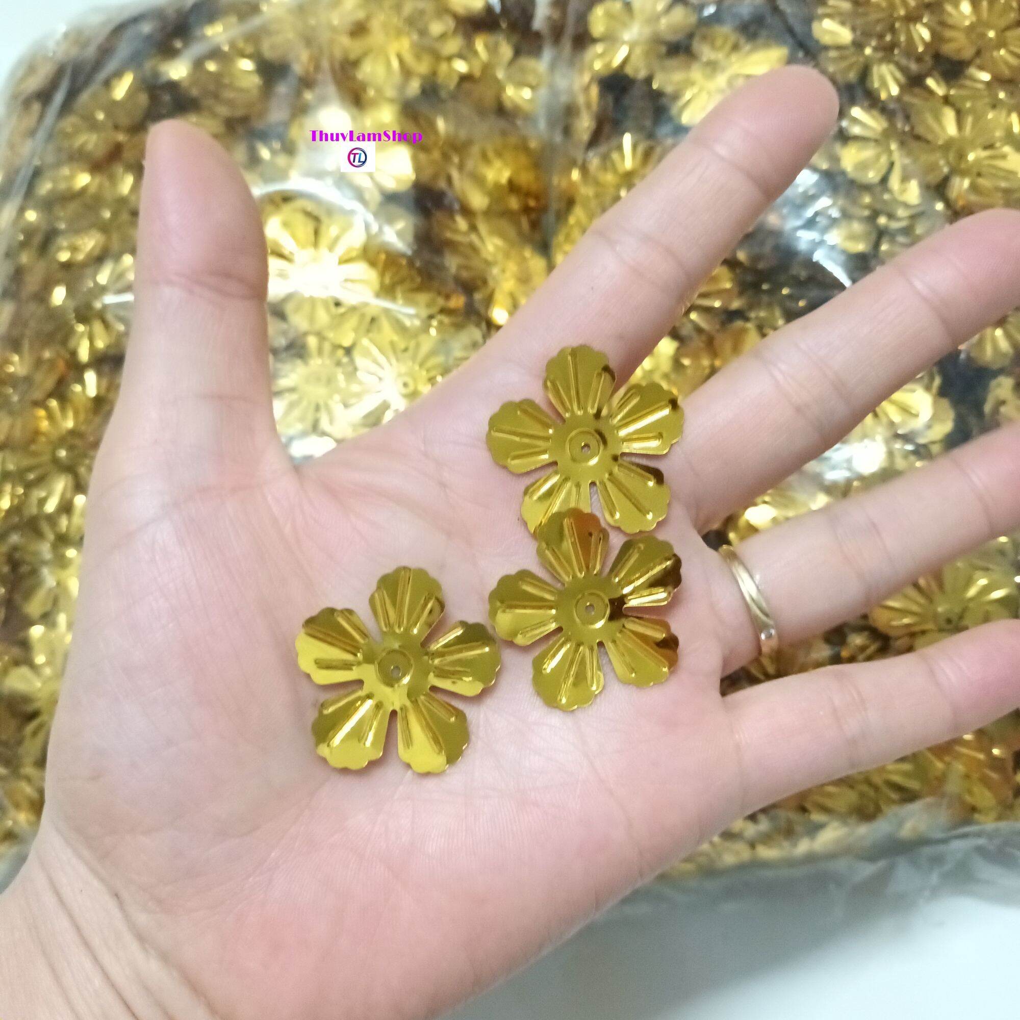 Hoa mai thiếc vàng 5 cánh làm cây cành vàng lá ngọc