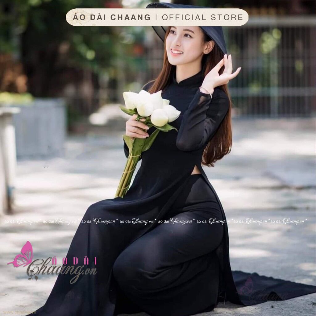 [ thanh lý ] [ ảnh thật ] [ siêu rẻ ] Thanh lý áo dài đen size S, M k quần