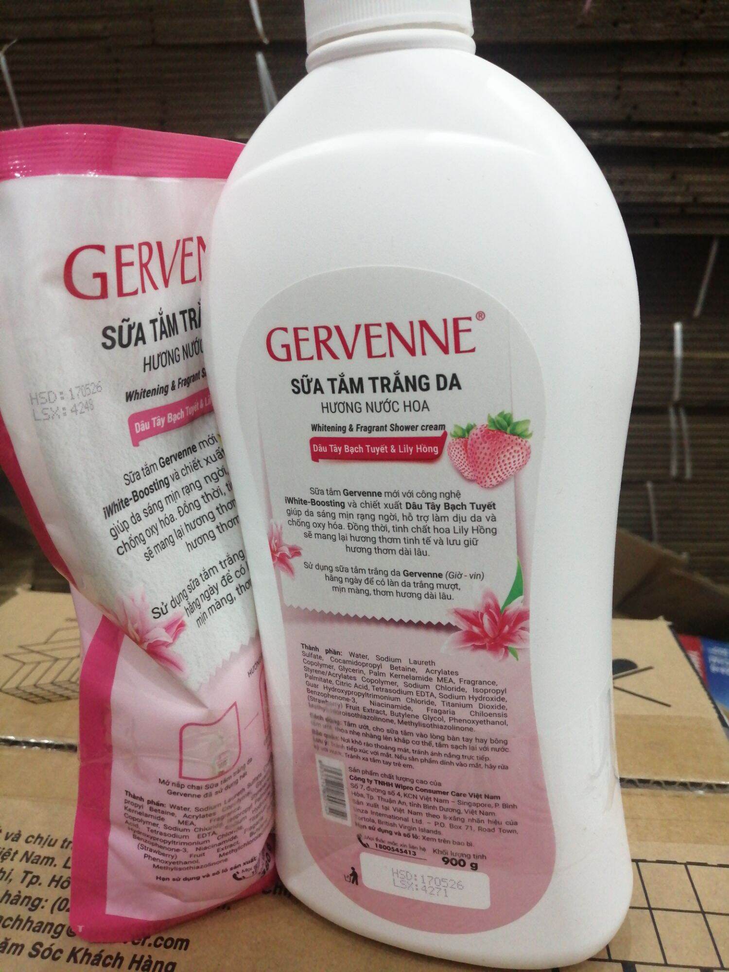 Sữa tắm Gervenne hương nước hoa 900g( tặng 450g)