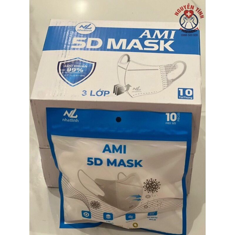 Khẩu trang 5d Ami hộp 100 chiếc