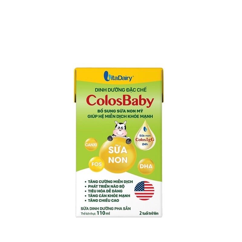 (Date 01/2025)Thùng 48 hộp Sữa bột pha sẵn ColosBaby 110ml