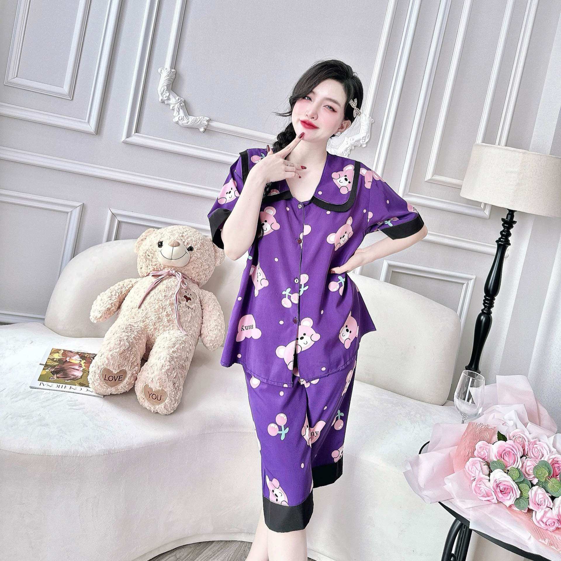 Đồ Bộ Bigsize 50-100kg Lụa Nhật Cao Cấp - Chất mát, Form Bigsize, Hot Trend