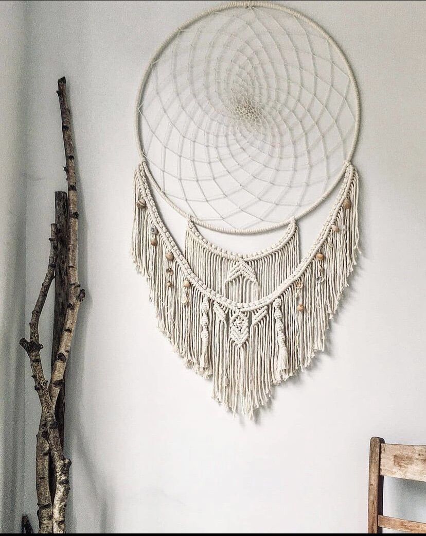 Dreamcatcher Macrame treo tường trang trí.size to