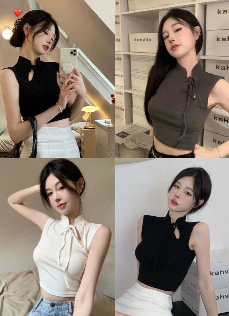 Áo croptop nữ thun Borip kiểu khoét ngực, cổ tàu siêu hot form croptop tay ngắn Free Size dưới 55kg HP8888