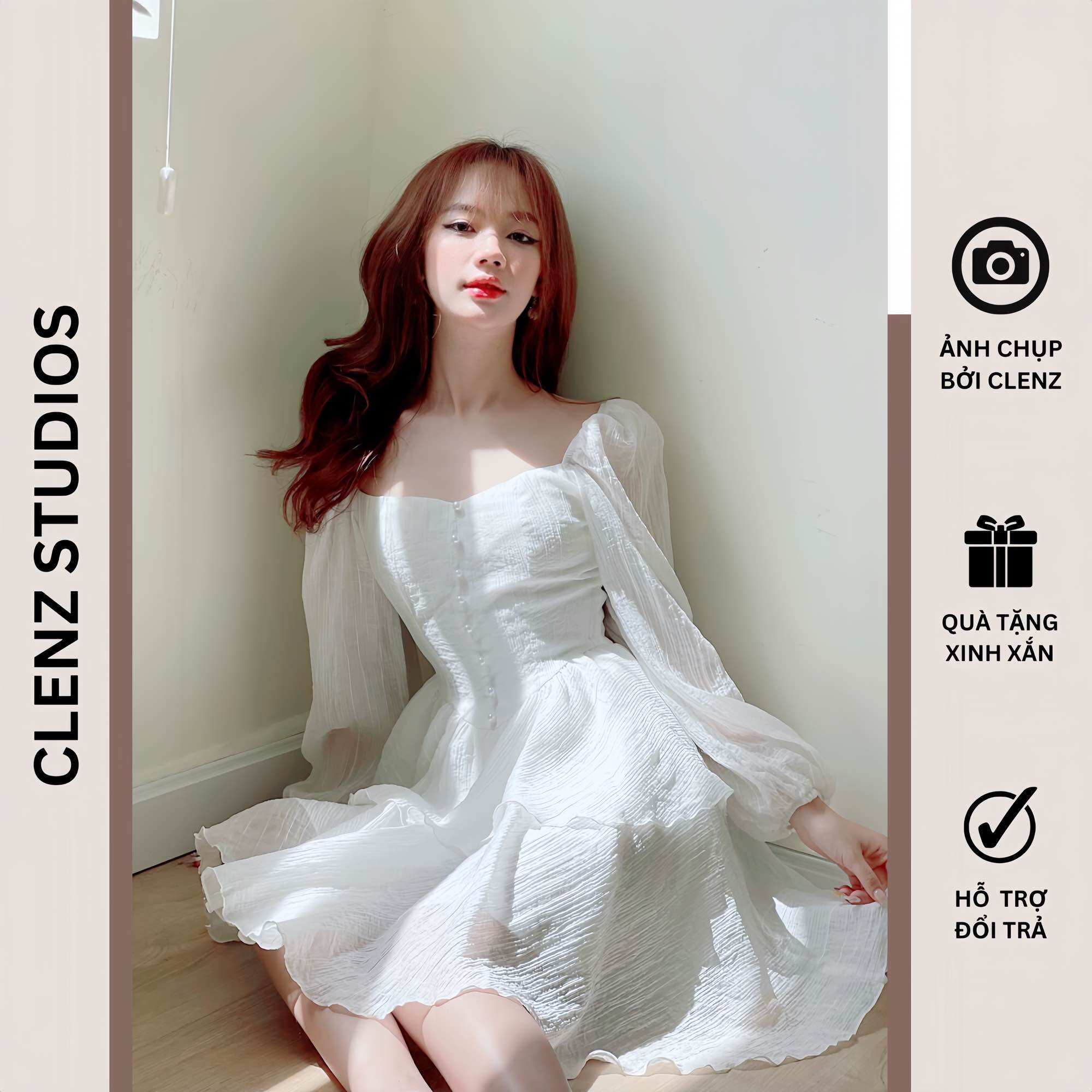 Đầm tiểu thư tay dài cổ điển D11