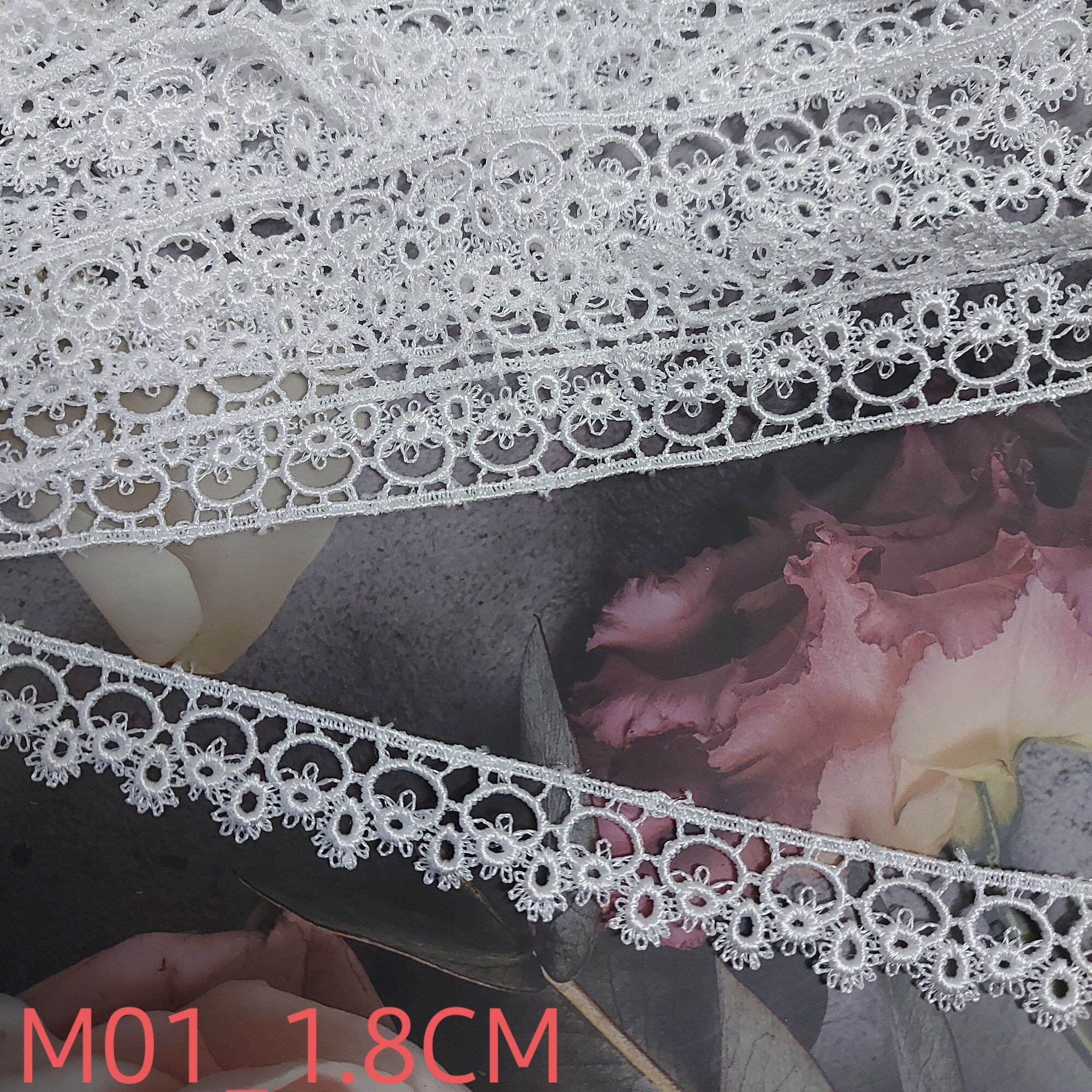(DÂY 5 MÉT) REN THÊU CHỈ BÓNG, PHỤ KIỆN MAY VÁ, BẢN RỘNG 1.8CM VÀ 2CM.