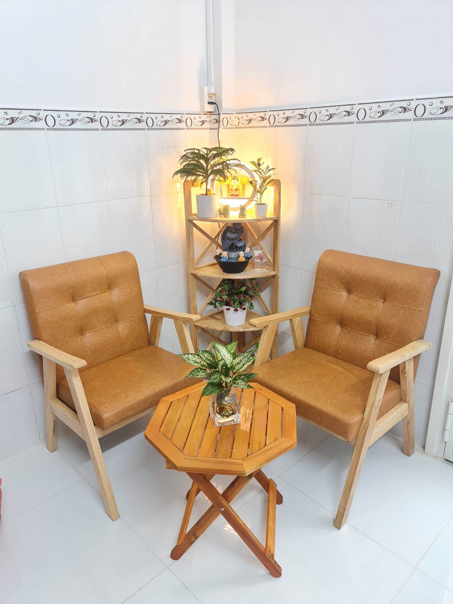 Bàn Ghế Gỗ Tràm  gấp gọn , cho cafe , ban công , sân vườn chill