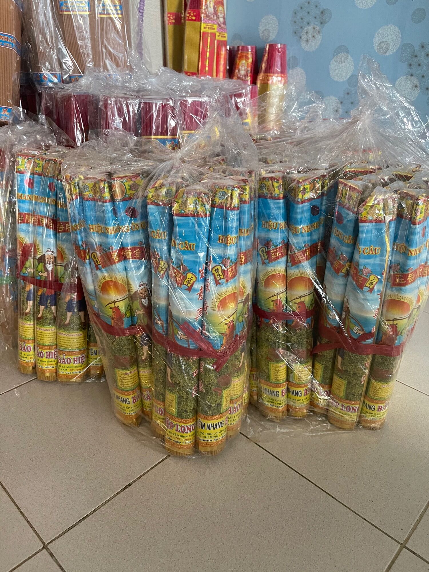 Combo 10 bó nhang nhang ông câu thơm nước hoa cao 40 cm