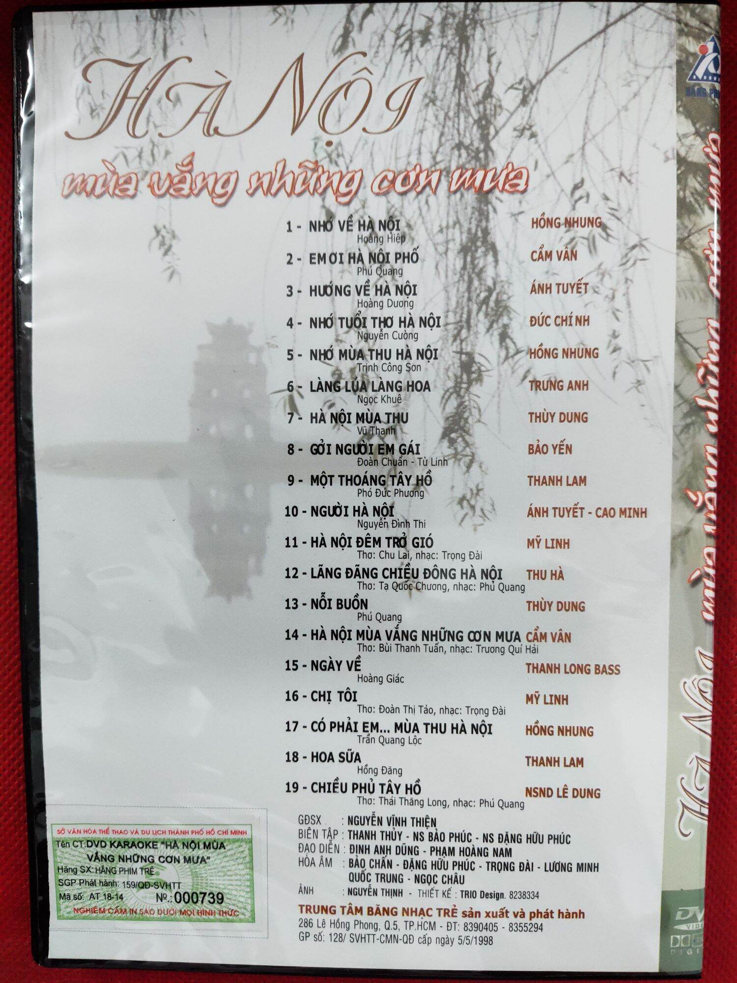 DVD Hà Nội mùa vắng những cơn mưa