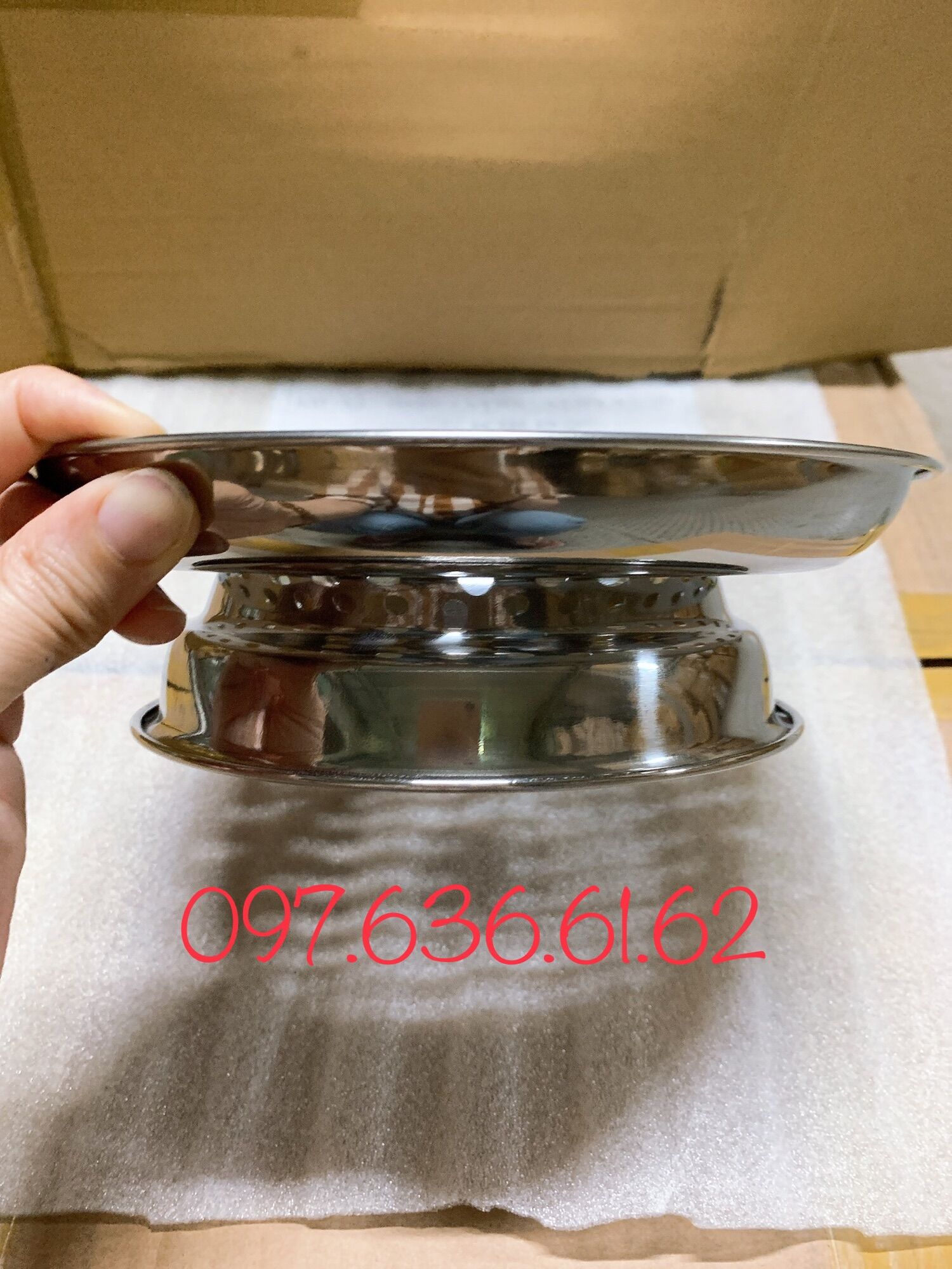 Vỉ Hấp iNox Có Chân Việtcook Sezi (20, 22, 24, 26cm)