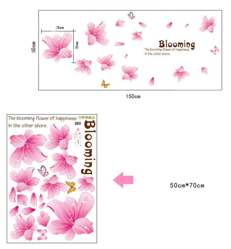 DECAL DÁN TƯỜNG HÌNH HOA
