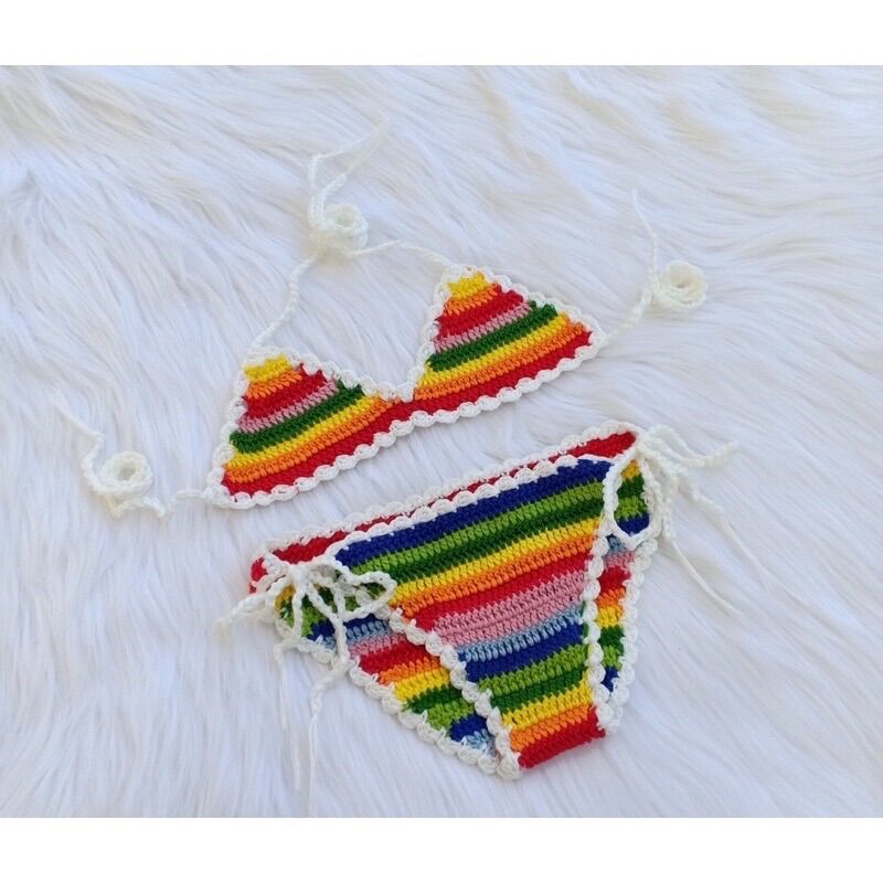 Đồ bơi bikini len cho bé 🌸