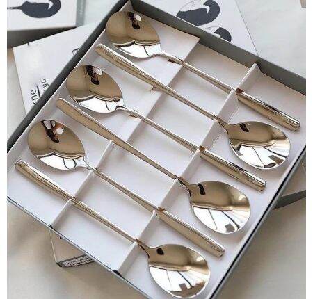 Set 6 muỗng inox cao cấp full box