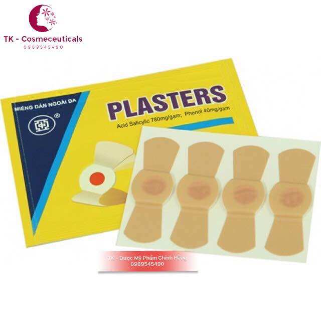 1 Túi 4 Miếng Dán Mụn Cóc PLASTER, Mụn Cóc, Mụn Mắt Cá Chân - 1 Túi 4 miếng