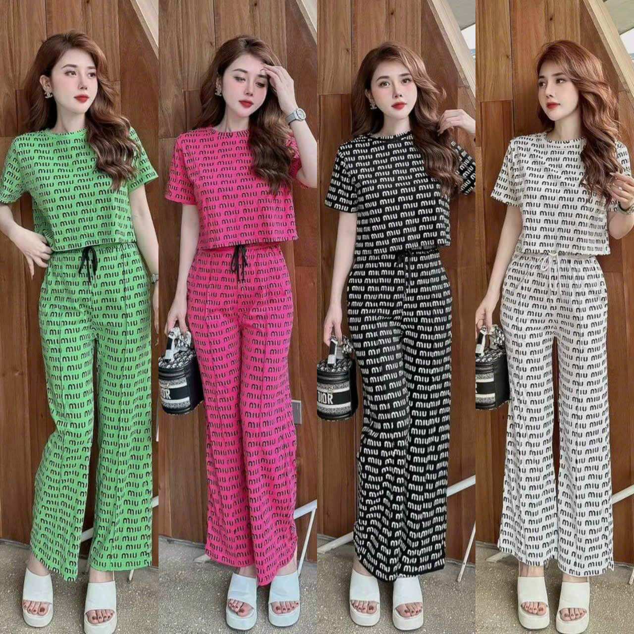 BỘ DÀI QUẦN ỐNG RỘNG MIU.MIU